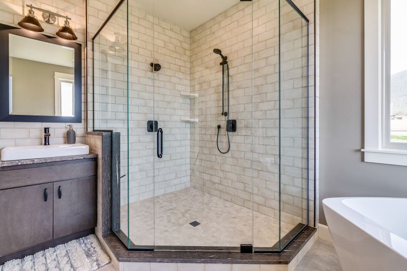 Completed Shower Enclosure with Frameless Glass